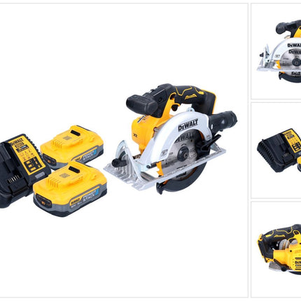 DeWalt DCS 565 H2 cordless circular saw 18 V 165 mm brushless + 2x Powerstack battery 5.0 Ah + charger