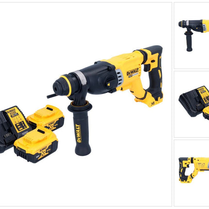 Martillo combinado a batería DeWalt DCH 263 P2 18 V 3 J SDS Plus Brushless + 2x baterías 5,0 Ah + cargador