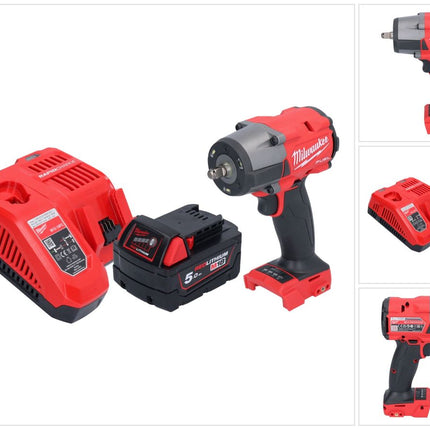 Milwaukee M18 FMTIW2F38-501 Akku Schlagschrauber 18 V 745 Nm 3/8" Brushless + 1x Akku 5,0 Ah + Ladegerät