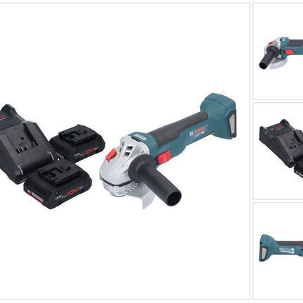 Akumulatorowa szlifierka kątowa Bosch GWS 18V-10 Professional 18 V 115 mm bezszczotkowa + 2x akumulator ProCORE 4,0 Ah + ładowarka