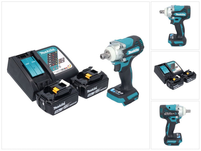 Makita DTW 301 RT cordless impact wrench 18 V 330 Nm 1/2" brushless + 2x rechargeable battery 5.0 Ah + charger