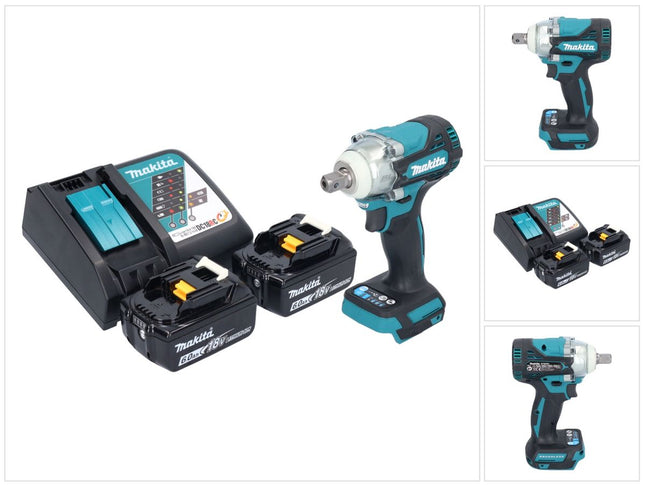 Makita DTW 301 RG cordless impact wrench 18 V 330 Nm 1/2" brushless + 2x rechargeable battery 6.0 Ah + charger
