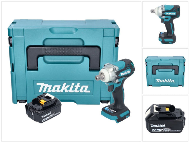 Makita DTW 301 M1J cordless impact wrench 18 V 330 Nm 1/2" brushless + 1x rechargeable battery 4.0 Ah + Makpac - without charger