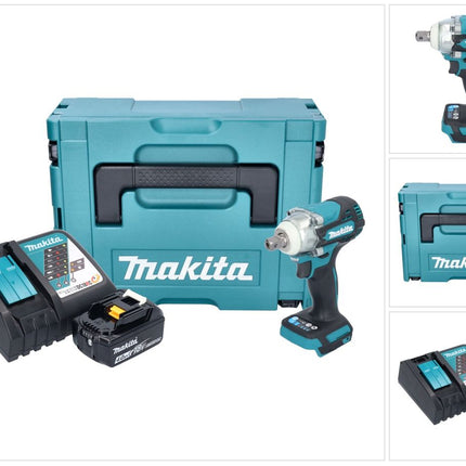 Makita DTW 301 RM1J Clé à choc sans fil 18 V 330 Nm 1/2" Brushless + 1x batterie 4,0 Ah + chargeur + Makpac