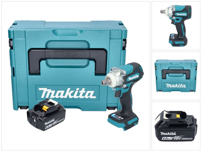 Makita DTW 301 G1J Clé à choc sans fil 18 V 330 Nm 1/2" Brushless + 1x batterie 6,0 Ah + Makpac - sans chargeur