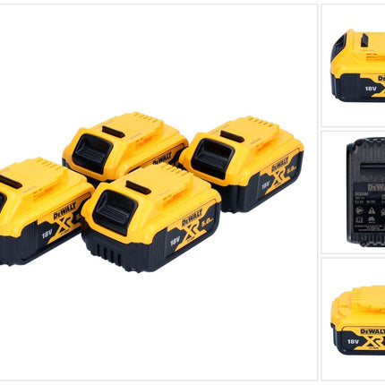 DeWalt DCB 184 P4 battery pack 18 V 5.0 Ah / 5000 mAh 4 pcs. XR Li-Ion battery - with charge level indicator