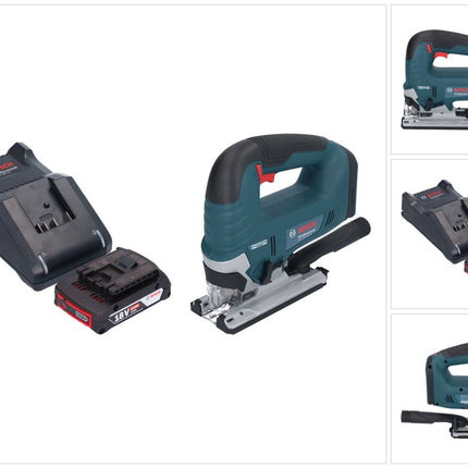 Bosch GST 18V-125 B Sierra de calar inalámbrica profesional 18 V 125 mm sin escobillas + 1x batería 2,0 Ah + cargador