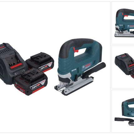 Bosch GST 18V-125 B Professional Seghetto alternativo a batteria 18 V 125 mm Brushless + 2x batteria 5,0 Ah + caricabatteria