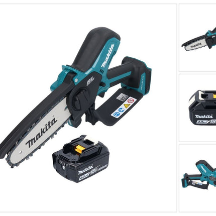 Motosierra a batería Makita DUC 150 M 18 V 15 cm sin escobillas + 1x batería 4,0 Ah - sin cargador