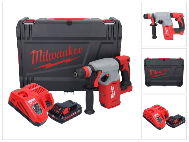 Martillo combinado sin cable Milwaukee M18 BLHX-301X 18 V 2,3 J sin escobillas + 1x batería recargable 3,0 Ah + cargador + caja HD