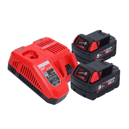 Milwaukee M18 BLHX-502X Akku Kombihammer 18 V 2,3 J Brushless ( 4933478892 ) + 2x Akku 5,0 Ah + Ladegerät + HD-Box