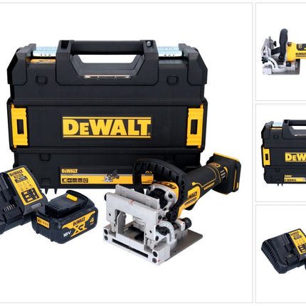 DeWalt DCW 682 M1T cordless flat dowel cutter 18 V 102 x 20 mm brushless + 1x rechargeable battery 4.0 Ah + charger + TSTAK