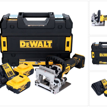 DeWalt DCW 682 P2T Akku Flachdübelfräse 18 V 102 x 20 mm Brushless + 2x Akku 5,0 Ah + Ladegerät + TSTAK