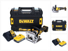 Fresa plana sin cable DeWalt DCW 682 H1T 18 V 102 x 20 mm sin escobillas + 1x batería Powerstack 5,0 Ah + cargador + TSTAK