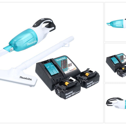 Makita DCL 181 FRFWX Akku Staubsauger 18 V 53 mbar 0,65 L + 2x Akku 3,0 Ah + Ladegerät
