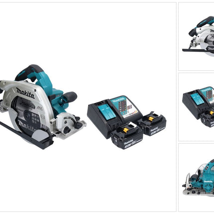 Makita DHS 900 RF2U Akumulatorowa pilarka tarczowa 36 V ( 2x 18 V ) 235 mm bezszczotkowa + 2x akumulator 3,0 Ah + ładowarka + adapter Bluetooth