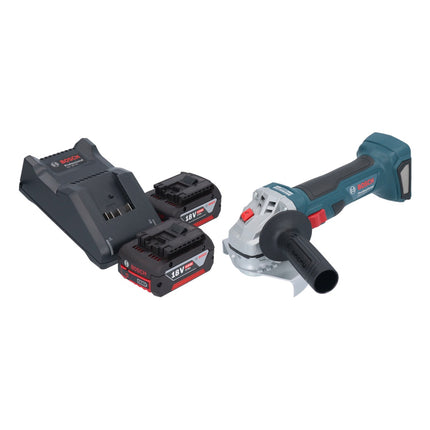 Bosch GWS 18V-7 Professional cordless angle grinder 18 V 125 mm brushless + 2x rechargeable battery 4.0 Ah + charger