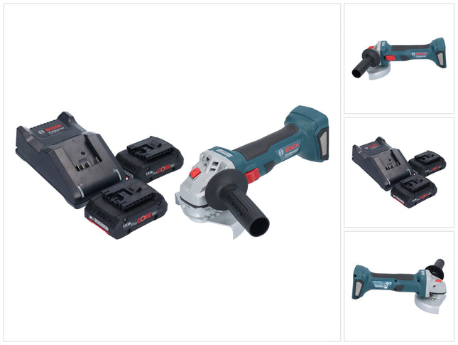 Bosch GWS 18V-7 Amoladora angular profesional sin cable 18 V 125 mm sin escobillas + 2x batería ProCORE 4,0 Ah + cargador