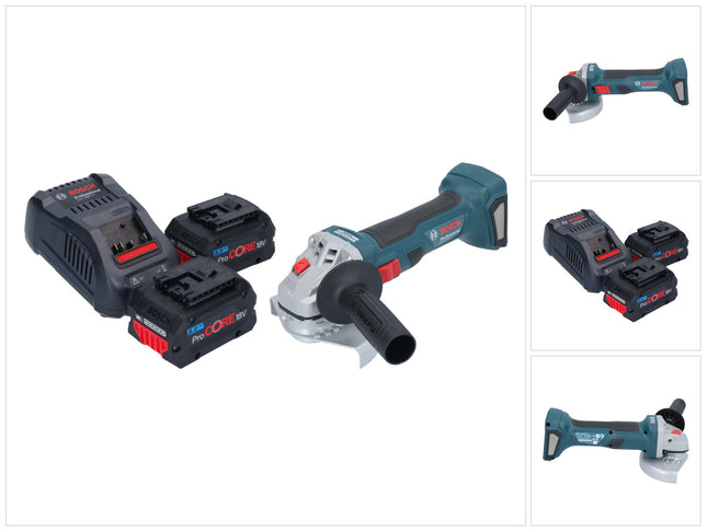 Bosch GWS 18V-7 Amoladora angular profesional sin cable 18 V 125 mm sin escobillas + 2x batería ProCORE 8,0 Ah + cargador