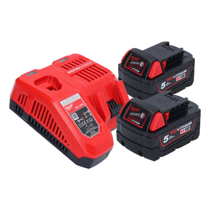 Milwaukee M18 HD18HX-502 akumulatorowy młot udarowo-obrotowy 18 V 2,4 J + 2x akumulator 5,0 Ah + ładowarka