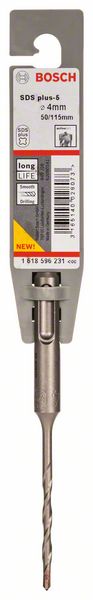 Broca de martillo BOSCH Plus-5 Ø 4,0 mm trabajo l.50 mm l.110 mm ( 4000909800 )