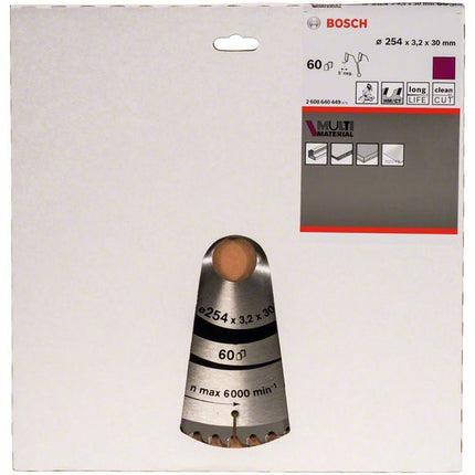 BOSCH circular saw blade Outer Ø 254 mm Number of teeth 60 HLTCG ( 8000342266 )
