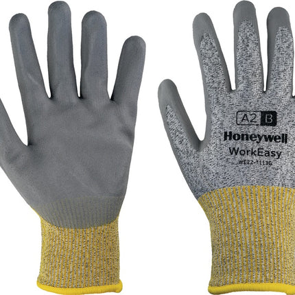HONEYWELL Schnittschutzhandschuhe Workeasy 13G GY PU A2/B Größe 9 grau/gelb ( 4000391462 )