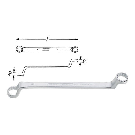 HAZET double ring spanner 630 17 x 19 mm 265 mm ( 8000462655 )