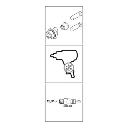 HAZET Tournevis à frapper pneumatique 9012SPC 12,5 mm (1/2 po.) carré ( 4000898917 )