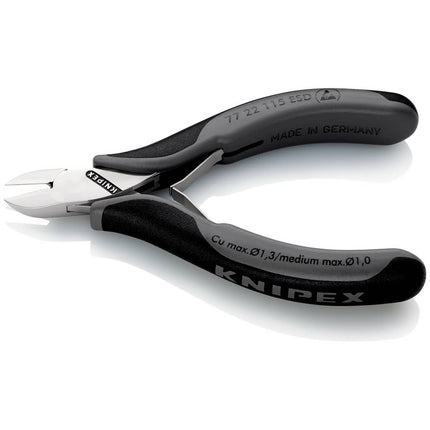 KNIPEX Electronics diagonal cutters length 115 mm shape 2 ( 4000810747 )