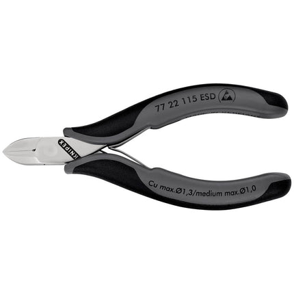 KNIPEX Electronics diagonal cutters length 115 mm shape 2 ( 4000810747 )