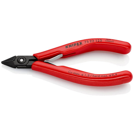 KNIPEX Electronics diagonal cutters length 125 mm shape 2 ( 4000794622 )