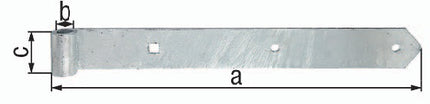 Cerniera per tapparella GAH larghezza 60 mm lunghezza 1200 x 60 mm spessore 8 mm ( 3000200218 )