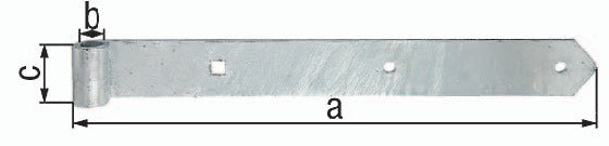 Cerniera per tapparella GAH larghezza 60 mm lunghezza 1200 x 60 mm spessore 8 mm ( 3000200218 )