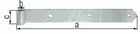 Cerniera per tapparella GAH larghezza 45 mm lunghezza 800 x 45 mm spessore 5 mm ( 3000200268 )