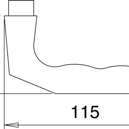EDI lever handle pair 125Z aluminium F1 ( 3000200004 )