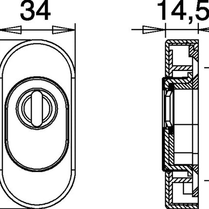 EDI chiave di sicurezza 0815/0000 Alluminio F1 ( 3000252720 )