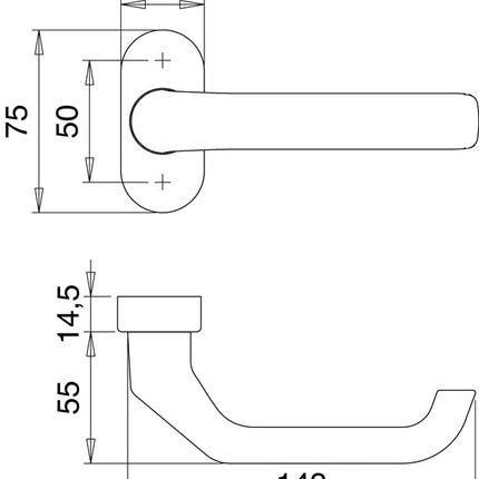 EDI Pièce de perçage de poignée anti-feu 1200/2133 Acier inoxydable EST ( 3000261226 )