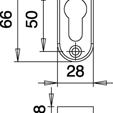 Bocallave EDI 3393/0000 Aluminio F1 ( 3000200014 )