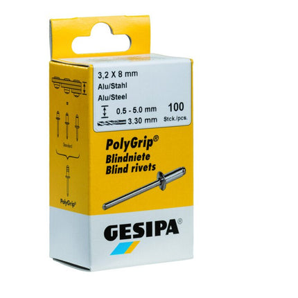 GESIPA Rivet POP PolyGrip® tige de rivet D. x l 4 x 10 mm ( 4000813767 )