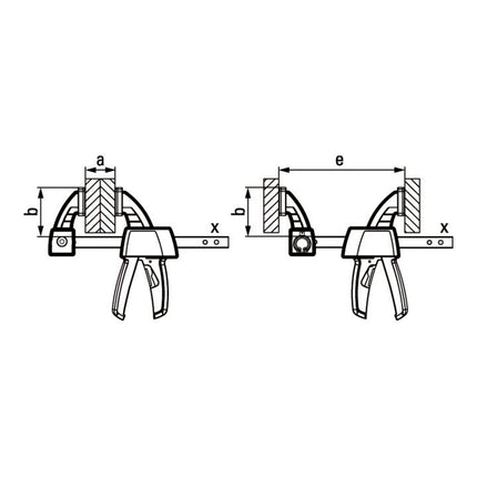 BESSEY EZS one-handed clamp clamping width 900 mm ( 4000831458 )
