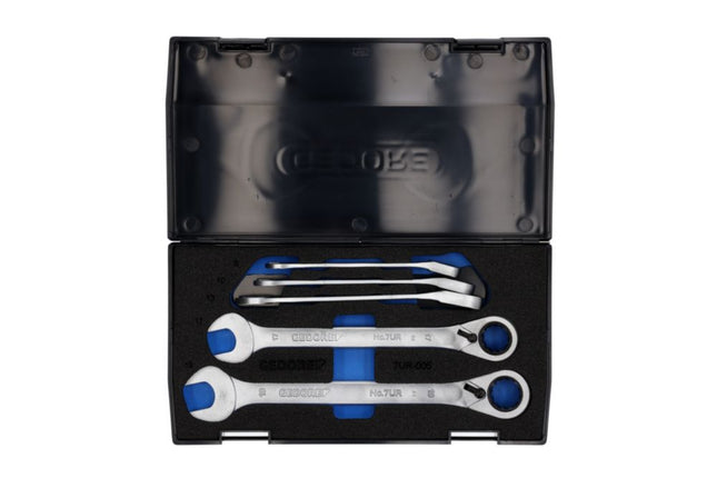 GEDORE ratchet spanner set 7 UR-005 5-piece spanner widths 8-19 mm ( 4000880491 )