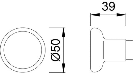 Asola HOPPE parte 54 alluminio F1 / colore naturale ( 3000252730 )