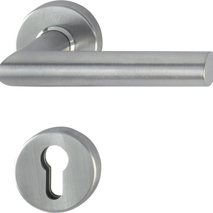 HOPPE Rosettenhalbgarnitur Amsterdam E1400Z/42/42S Edelstahl F69 ( 3000220053 )