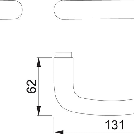 HOPPE klamka z otworem część E1301Z satynowa stal nierdzewna ( 3000209774 )