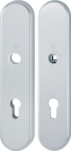 HOPPE coppia di piastre lunghe E3331/3310 F1 / argento F1 ( 3000209803 )