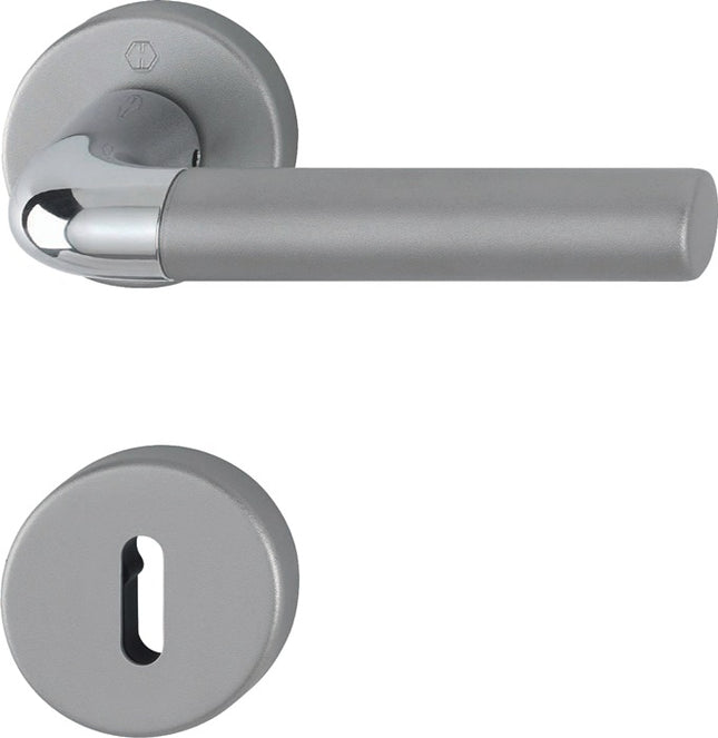 HOPPE Set di rosette Bremen 1505/42KV/42KVS Alluminio F49/F9-2 ( 3000220010 )