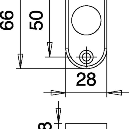 HOPPE Rosettengarnitur Lecce 1405/42KV/42KVS Aluminium F49/F9-2 ( 3000220015 )