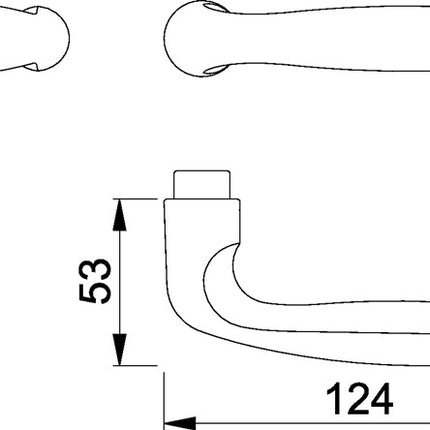 HOPPE Türdrückerpaar Verona 1510 Aluminium F2 ( 3000252586 )
