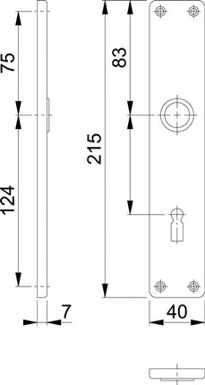 Para długich płytek HOPPE 202SP F2 / srebrny nikiel F2 ( 3000252125 )